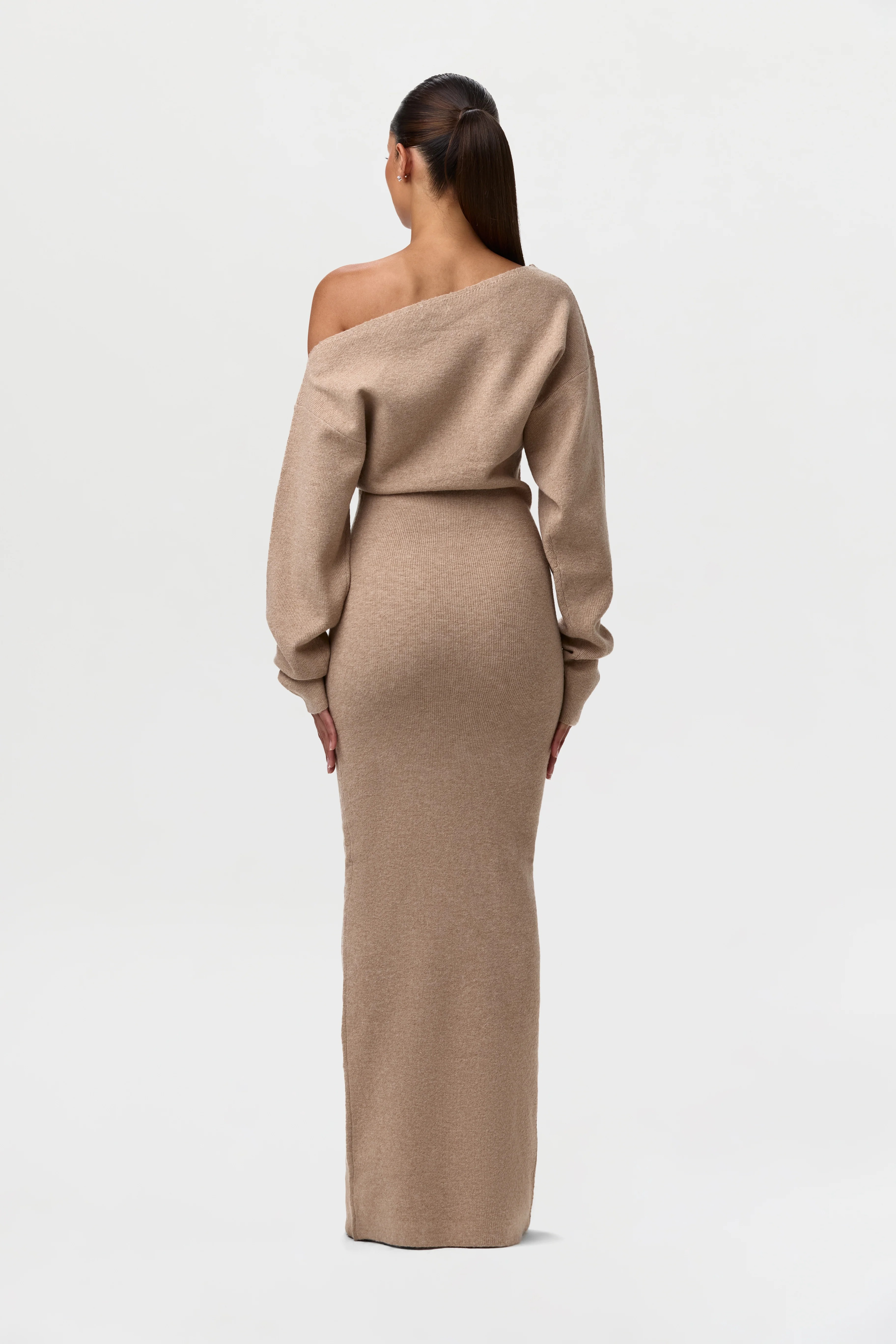 Knit Off-Shoulder Maxi