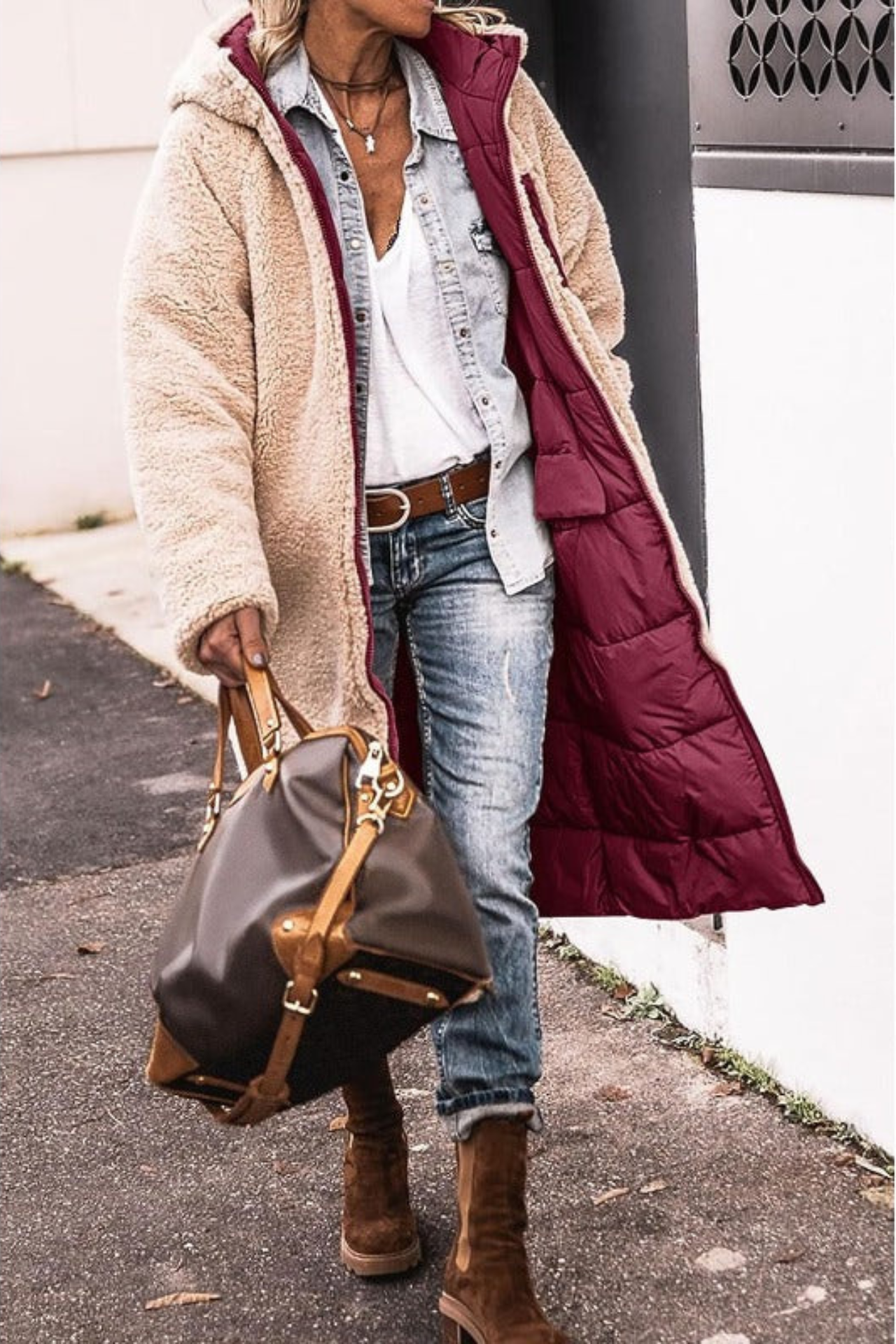 Amelia | Elegant Reversible Coat for Women
