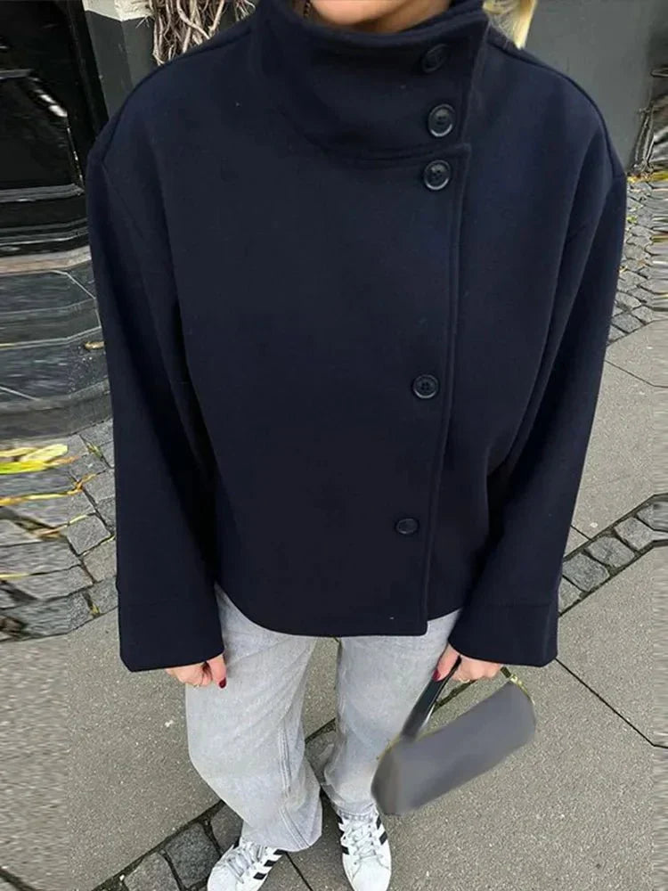 Claire wool coat High Neck