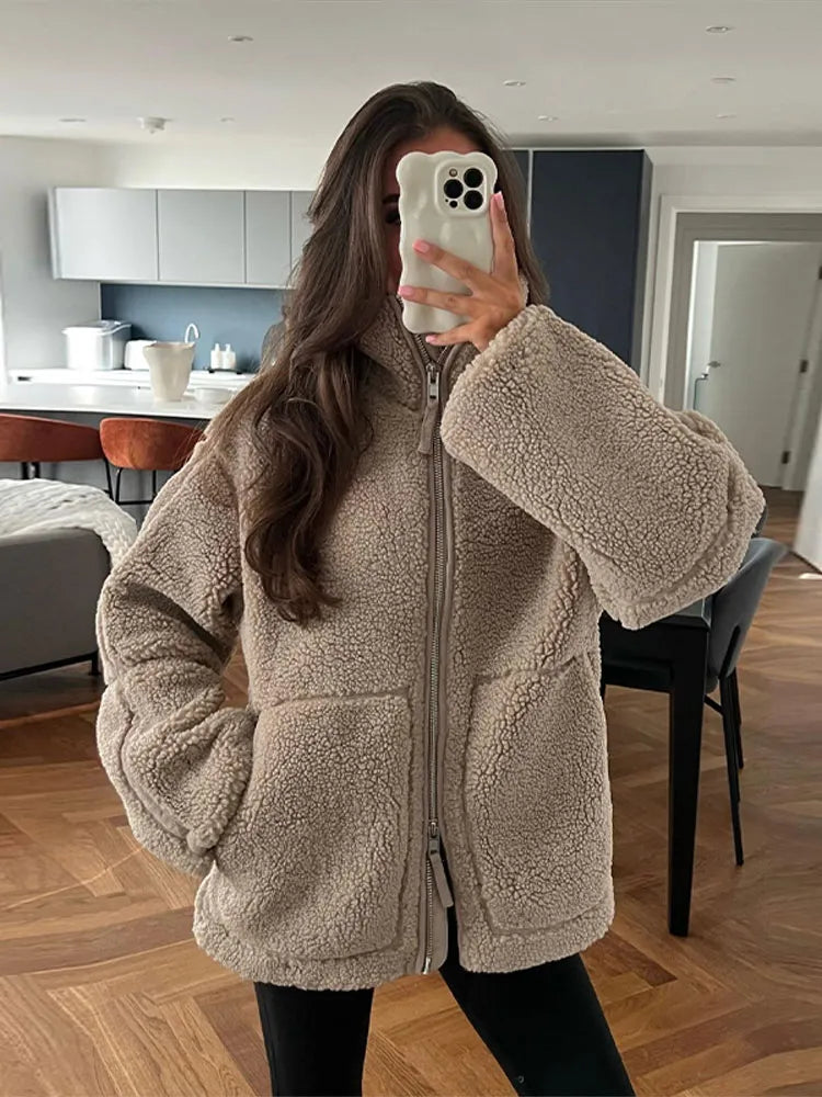 Oversized Chic Teddy Jacket