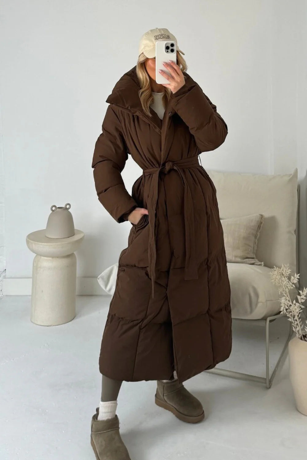 BLOSSOM LONG DUVET PUFFER COAT