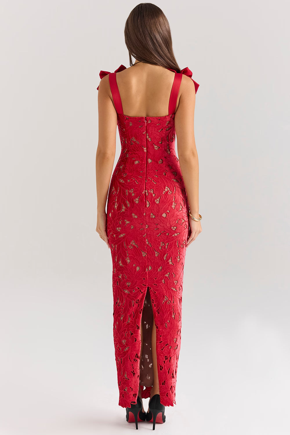 Velvet Bow Maxi Dress