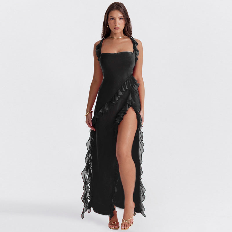 Ariela Elegant Ruffle Maxi