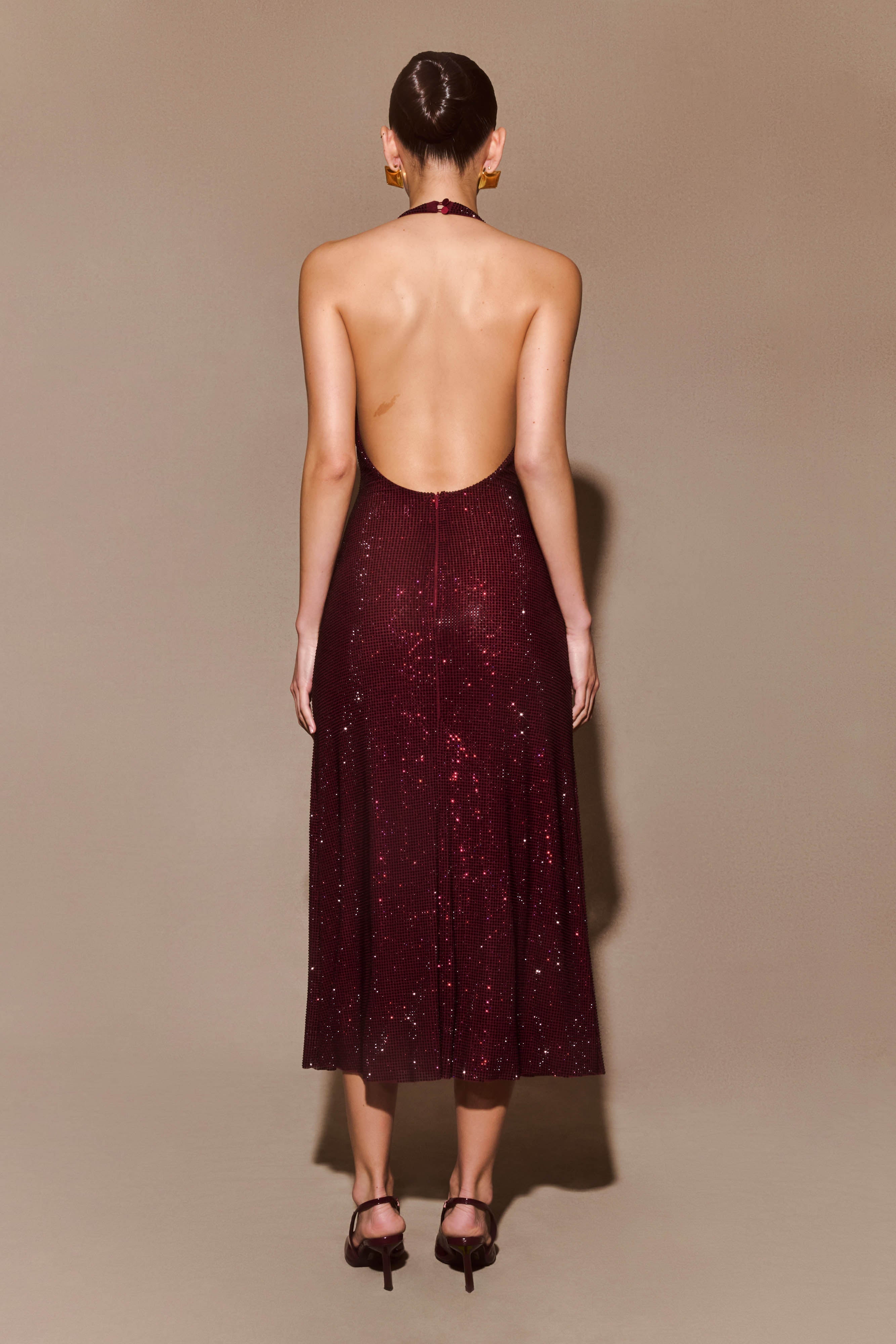 AMARA Diamanté Halter Midi