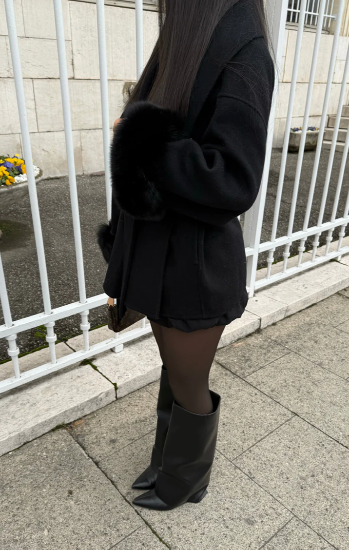 WOOLCOAT WITH FUR