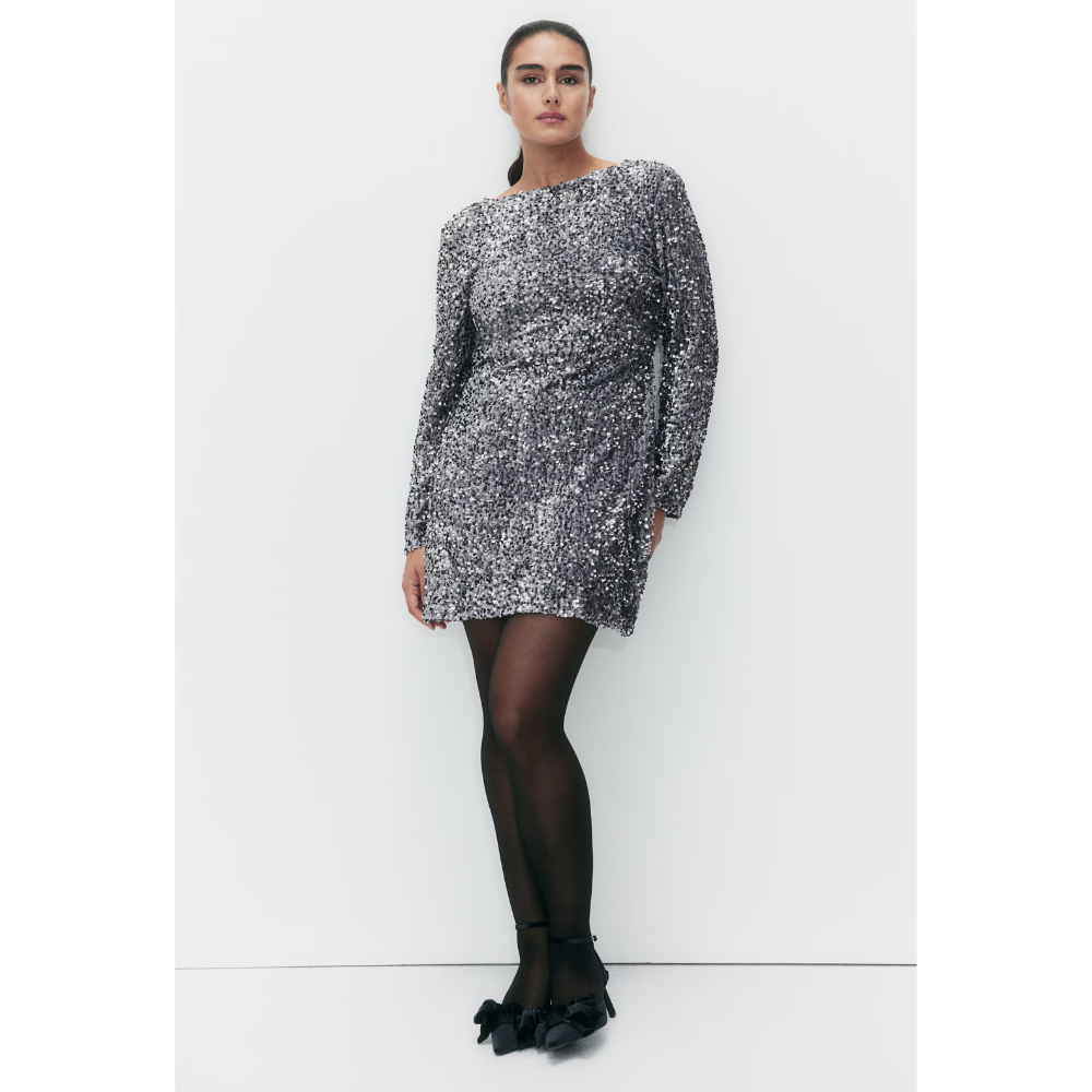 Sparkle Bow Mini Dress
