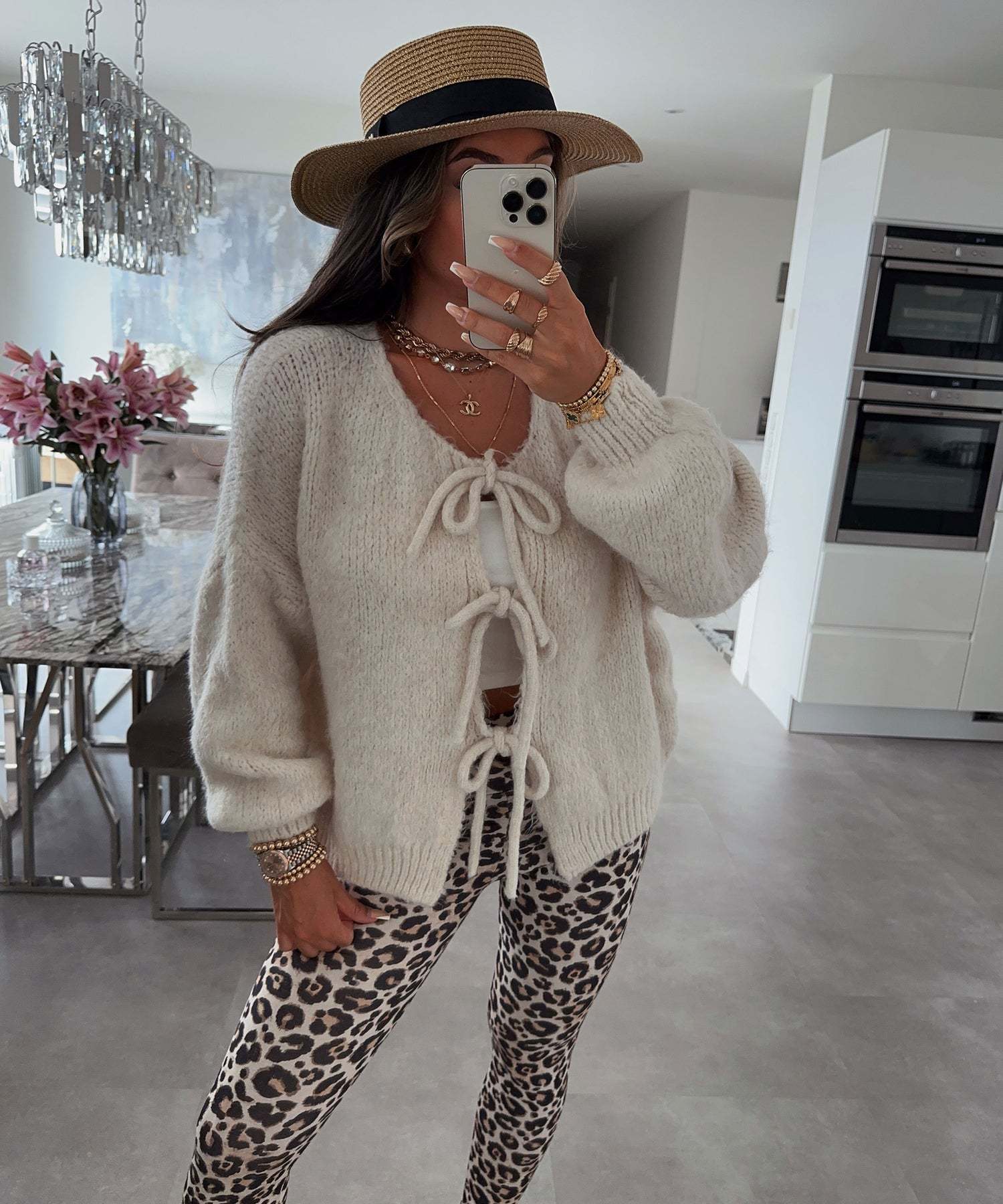 Shayley Bow Tie Knit Cardigan