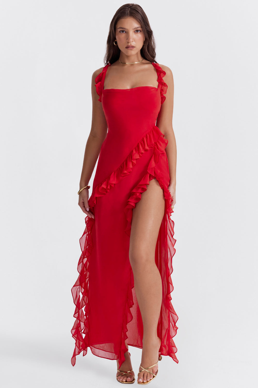Ariela Elegant Ruffle Maxi