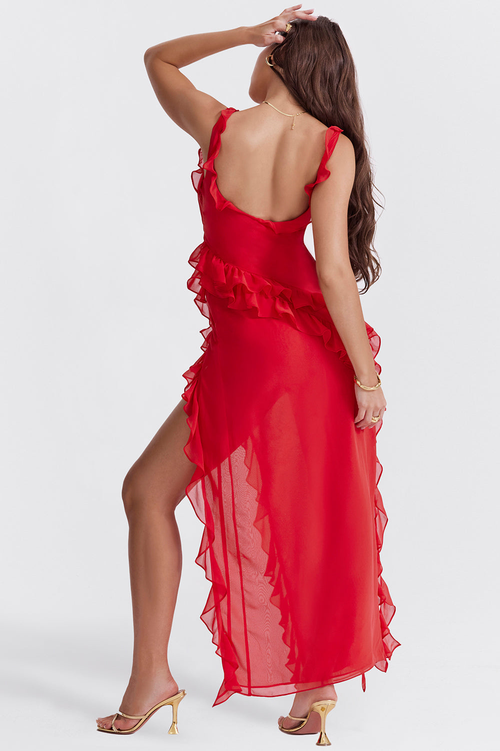 Ariela Elegant Ruffle Maxi