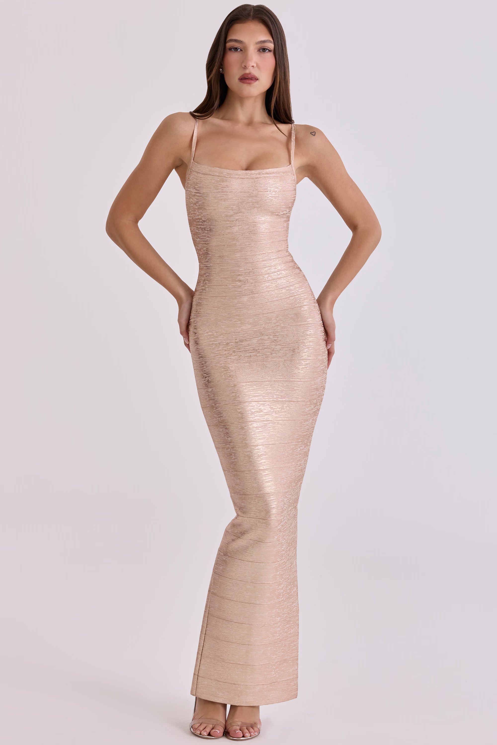 Champagne Bandage Maxi Dress