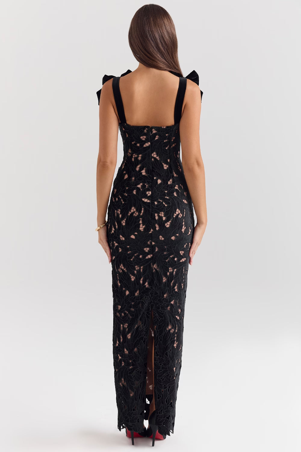 Velvet Bow Maxi Dress