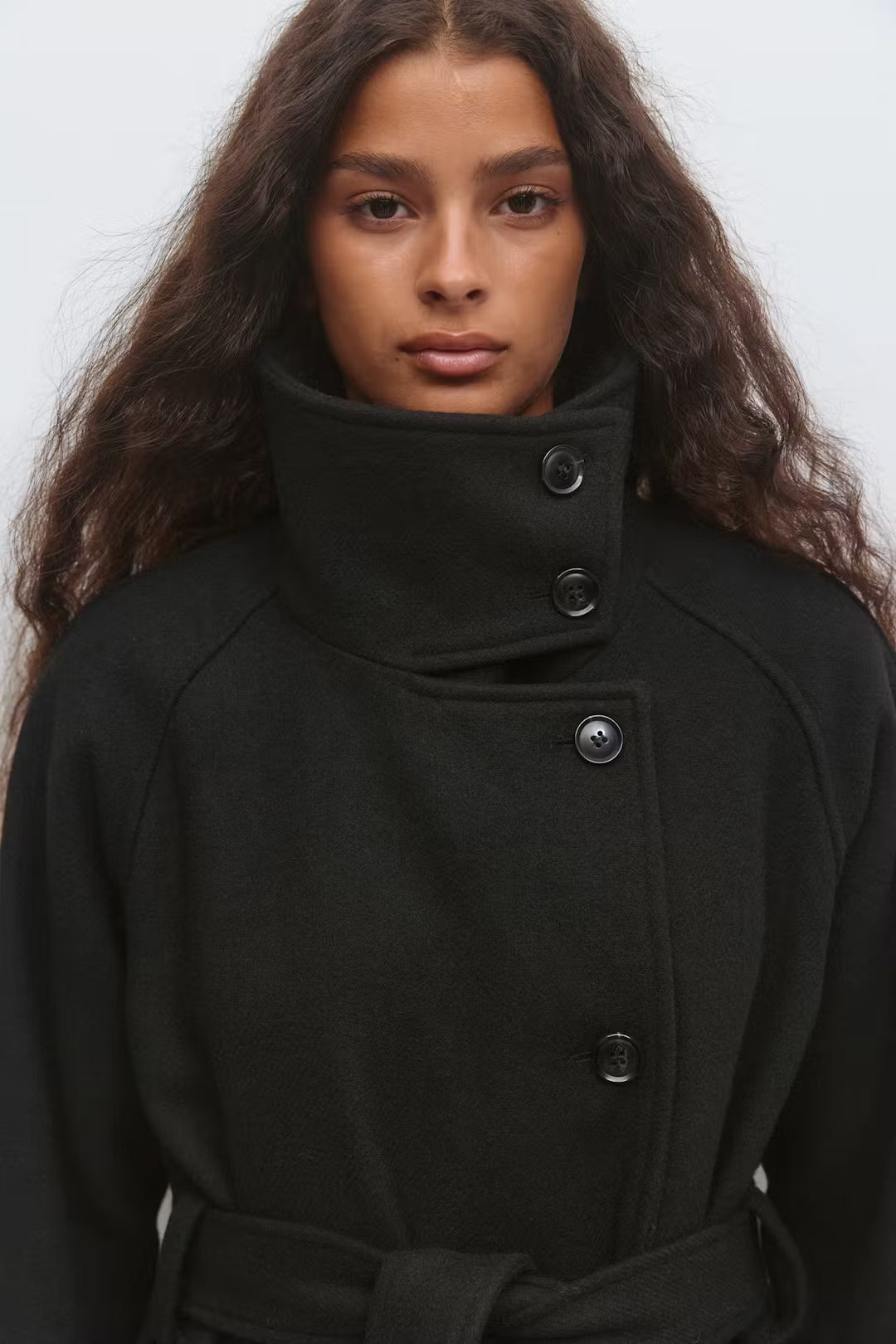 Élise Wool Belted Coat Grey
